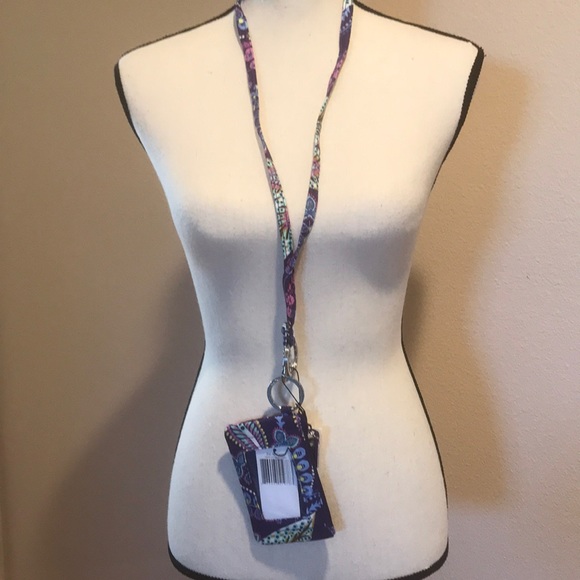 Vera Bradley Accessories - Vera Bradley ✨NWT✨Lanyard with Zip ID Case.